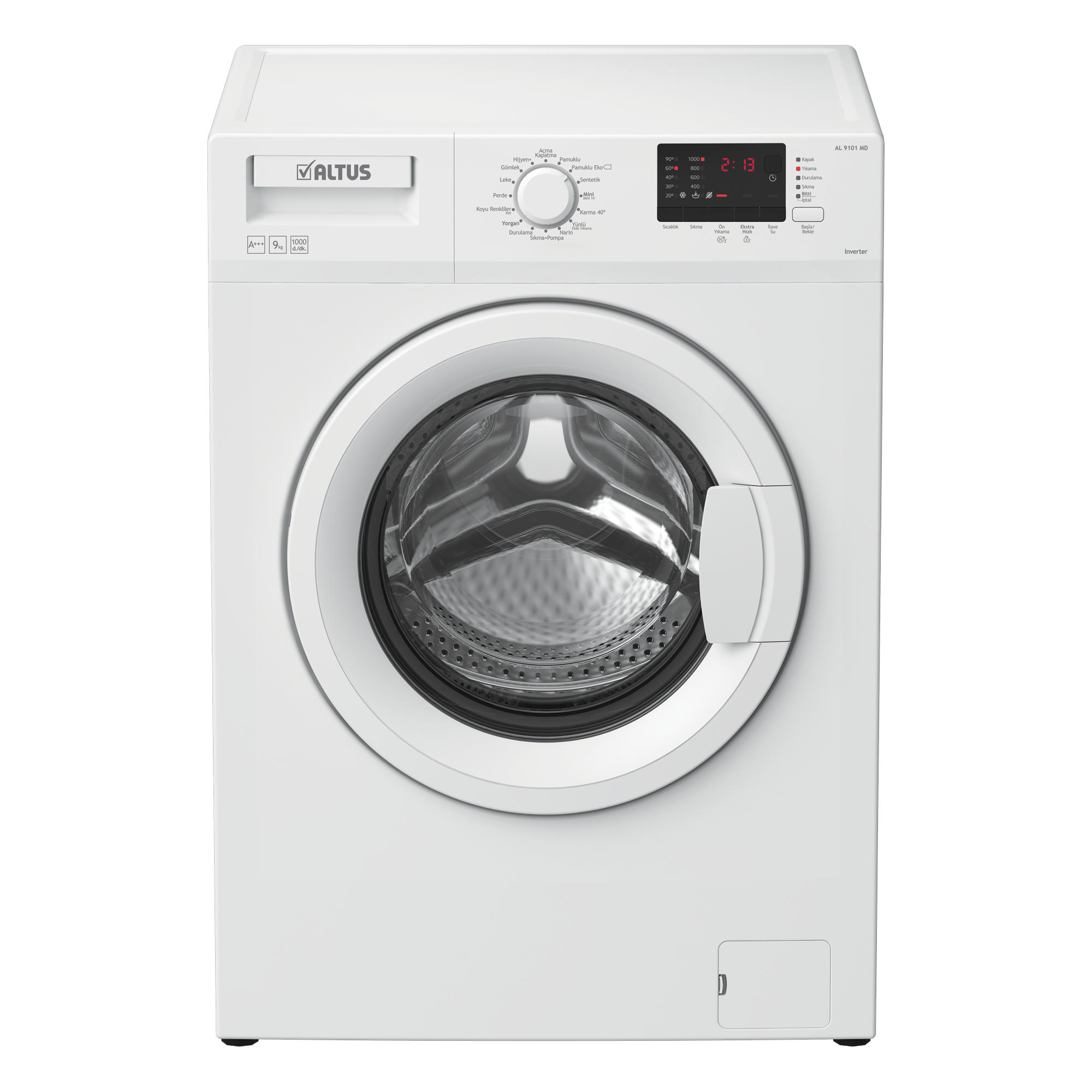 ALTUS AL 9101 MD A+++ 9Kg 1000 Devir Çamaşır Makinesi Beyaz