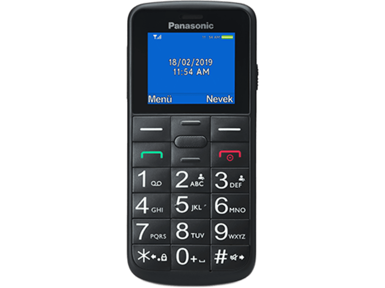PANASONIC KX-TU110EXB SingelSIM fekete nyomógombos kártyafüggetlen  mobiltelefon