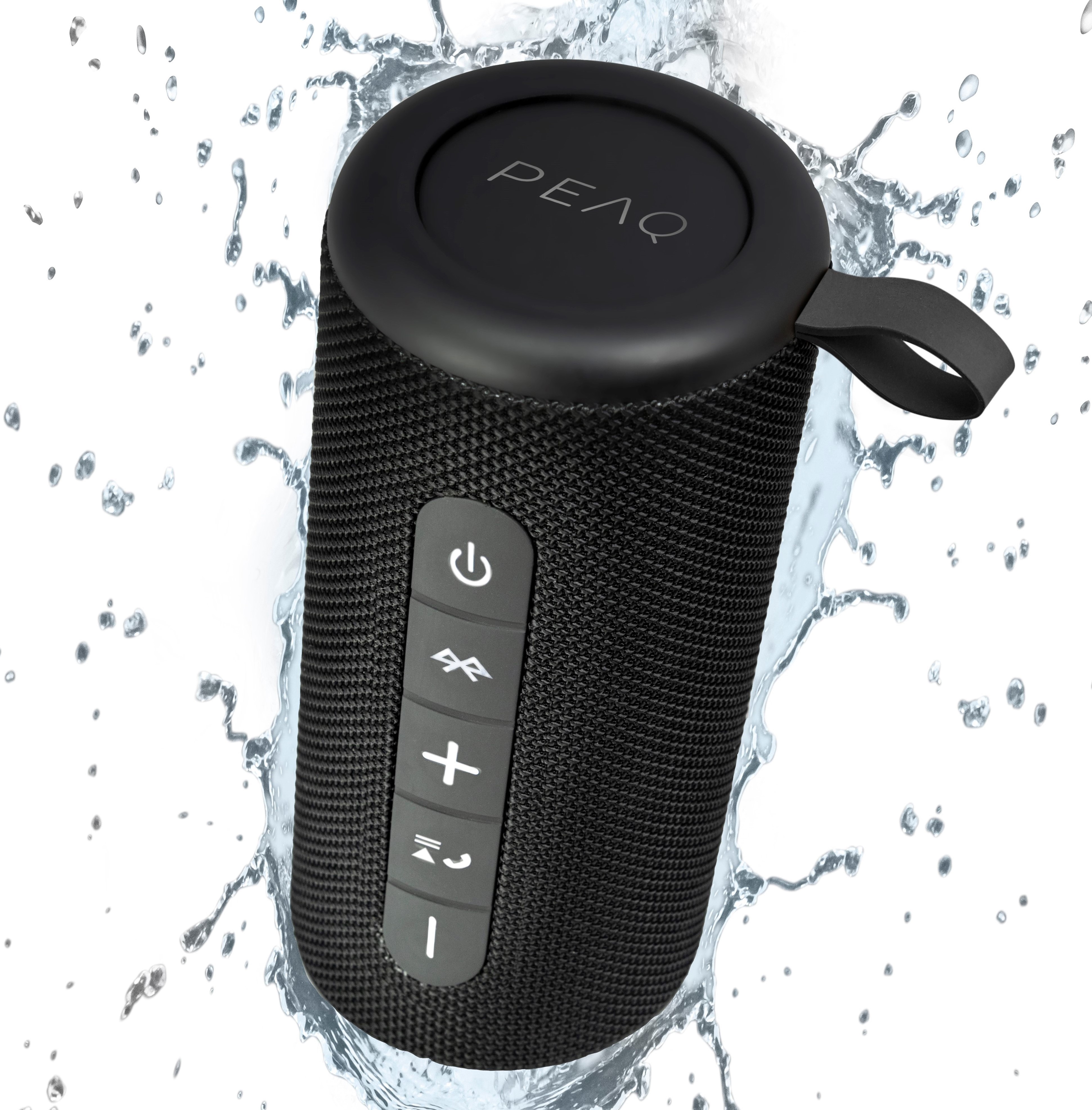 PEAQ PPA 401 BT-B Bluetooth Lautsprecher, Schwarz, Wasserfest