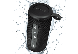 PEAQ PPA 401 BT-B Bluetooth Lautsprecher, Schwarz, Wasserfest