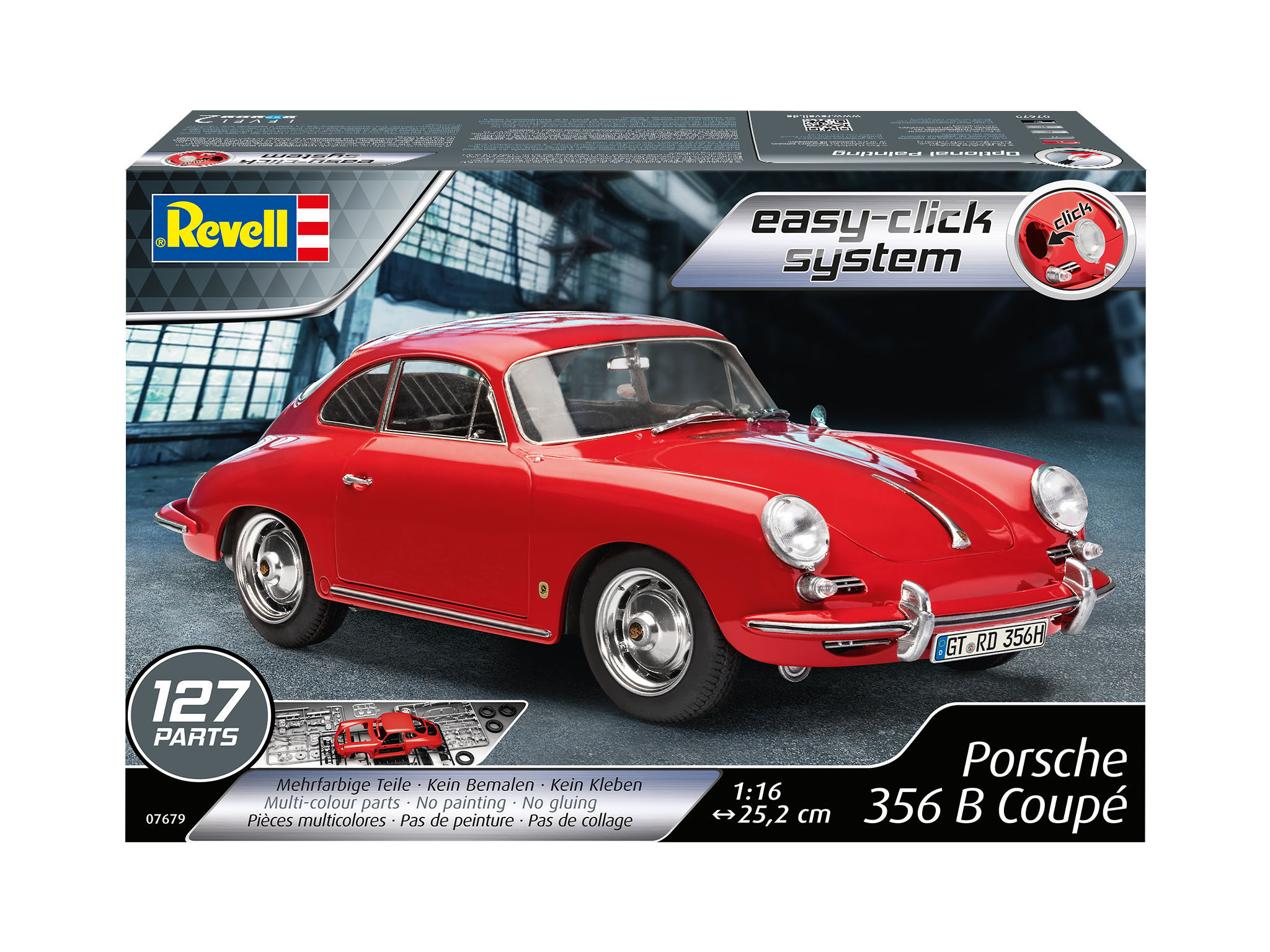 REVELL Porsche 356 Coupe Modellbausatz, Mehrfarbig