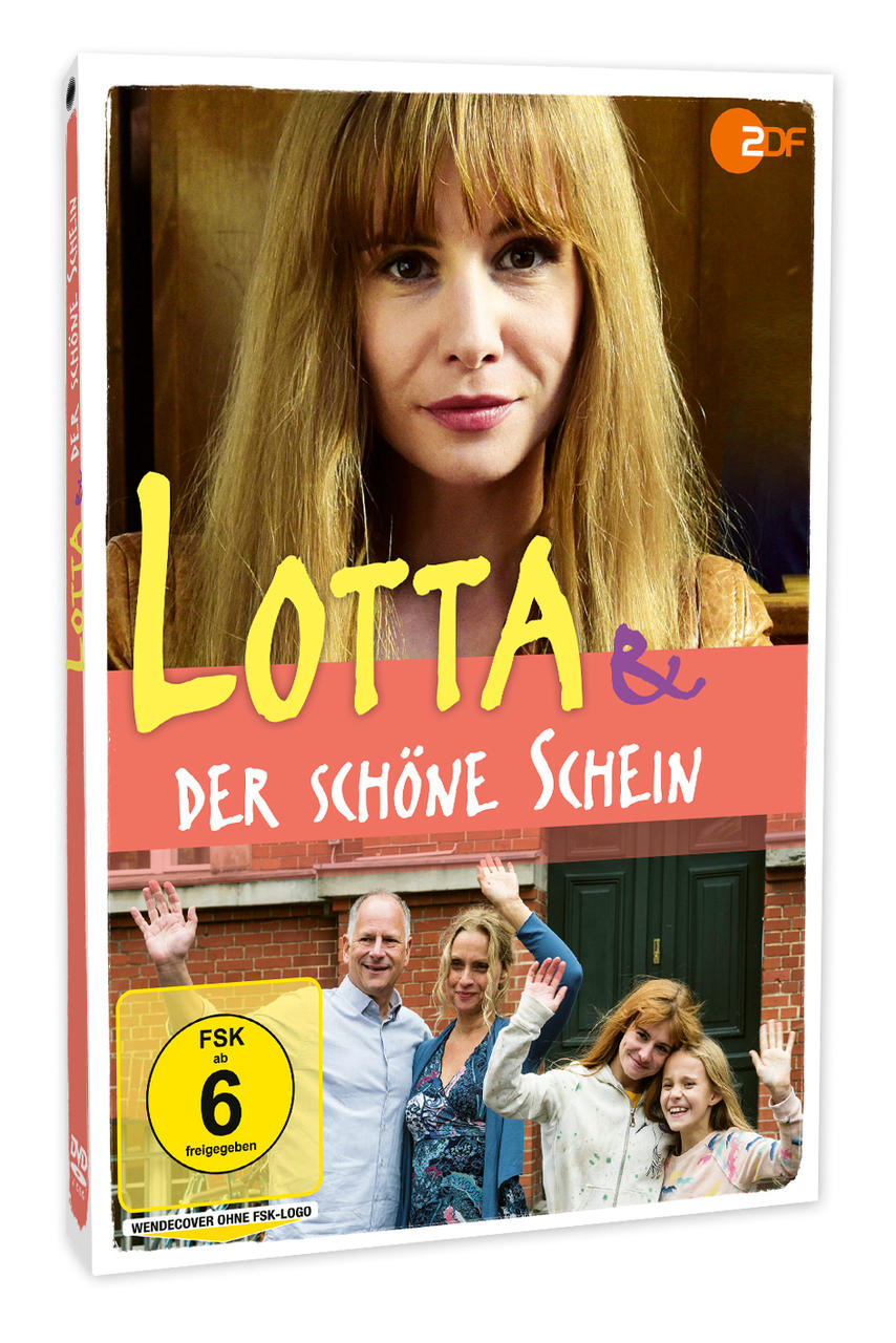DVD-Cover mit Frauenkopf und winkender Familie, deutscher Text.