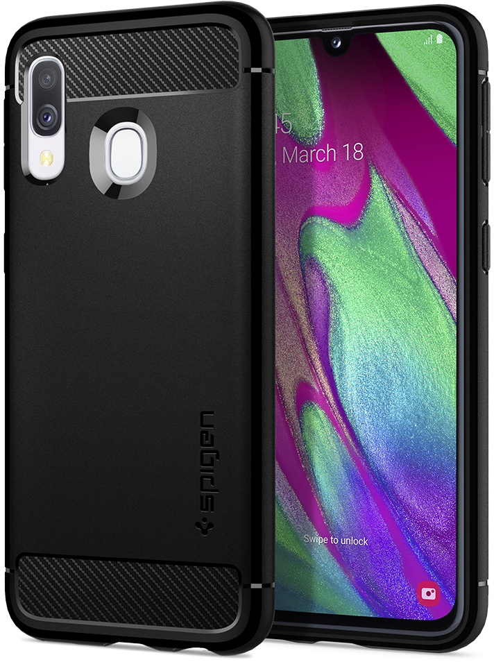 SPIGEN Rugged Armor Samsung Galaxy A40 Zwart