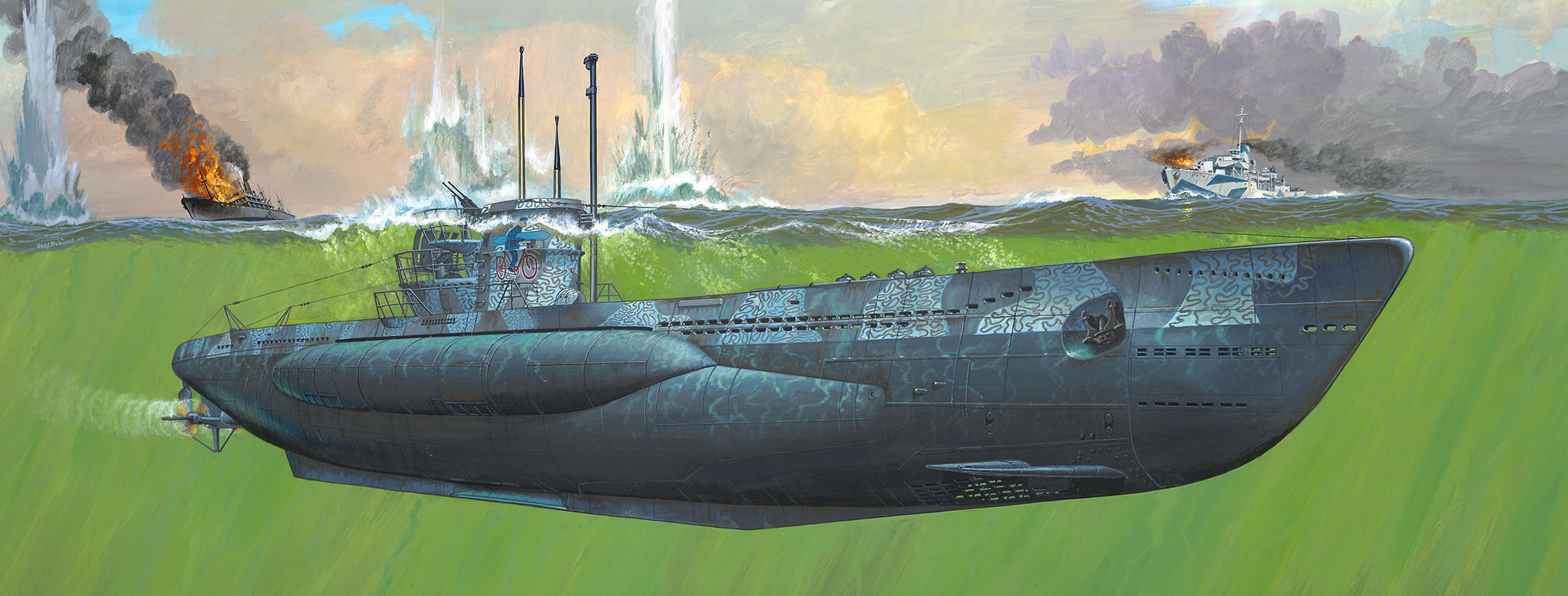 Typ REVELL C/41 Mehrfarbig Modellbausatz, U-Boot VII