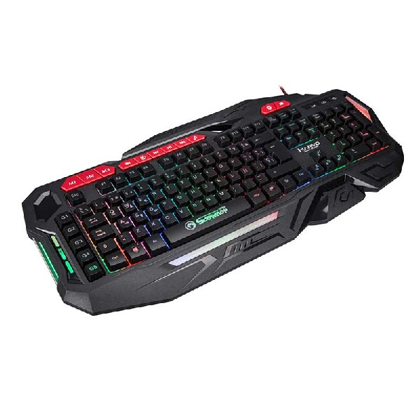 Teclado gaming - Scorpion MA-KG760, Membrana, USB, Retroiluminado Arco Iris, anti ghosting, negro