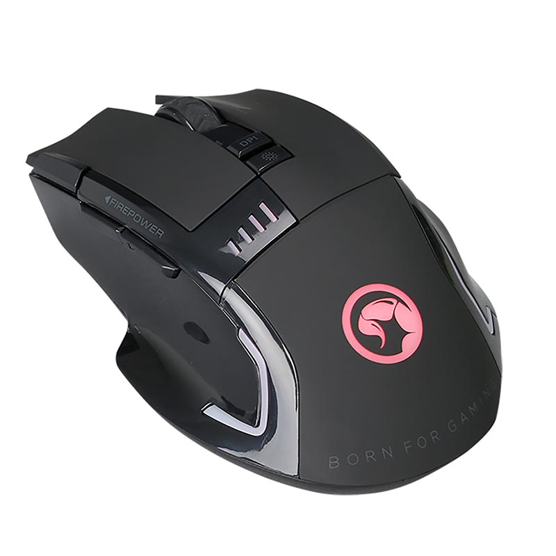 Ratón gaming - Scorpion MA-M720W, 4800 DPI,  Inalámbrico, Retroiluminado, negro