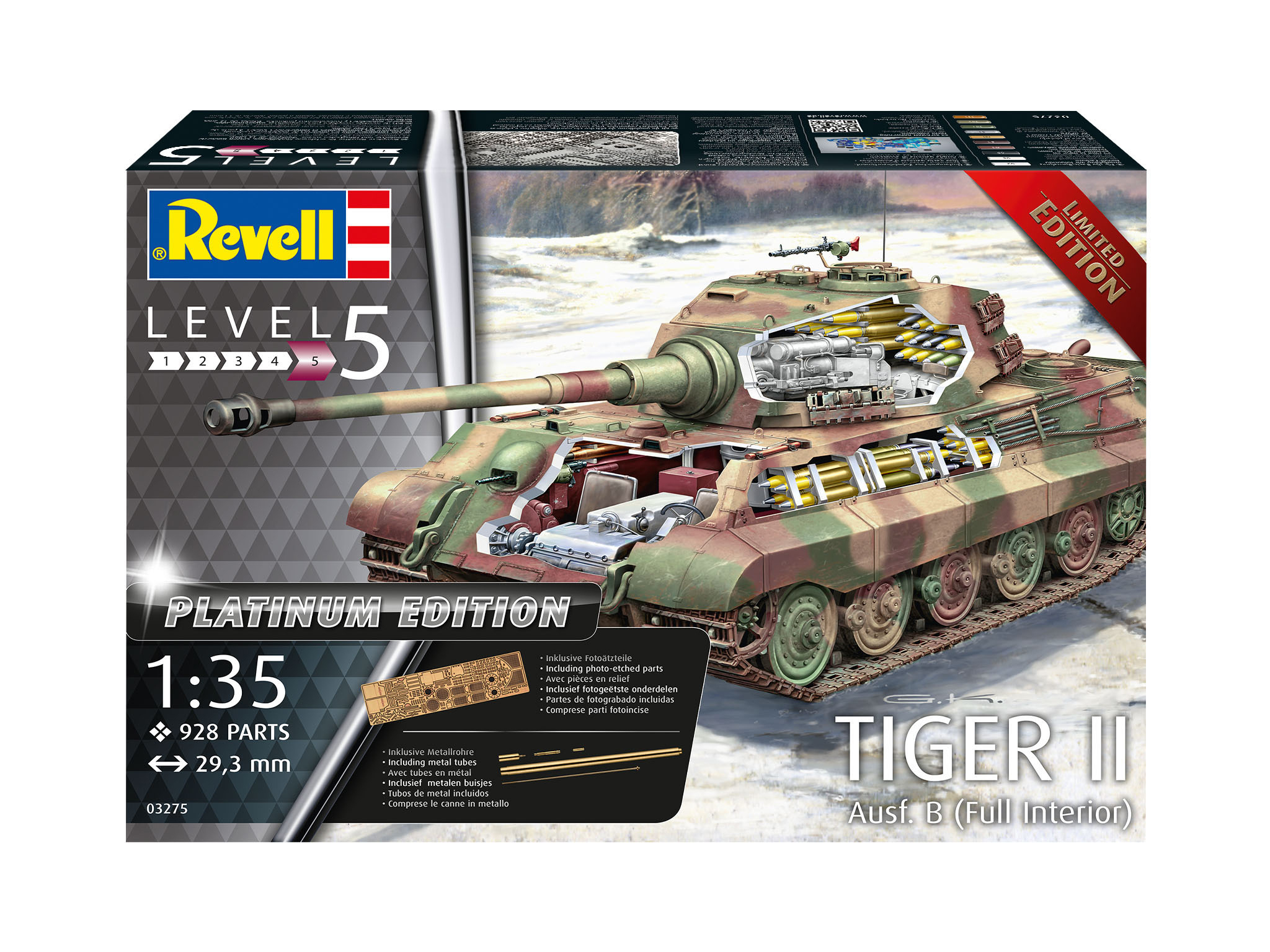 REVELL Tiger II Modellbausatz, Mehrfarbig