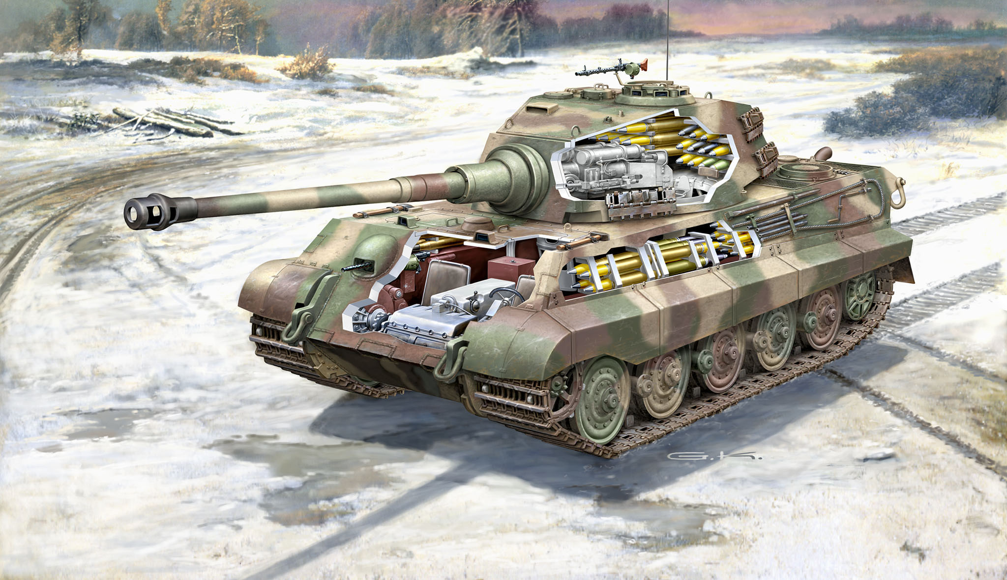 REVELL Tiger II Modellbausatz, Mehrfarbig