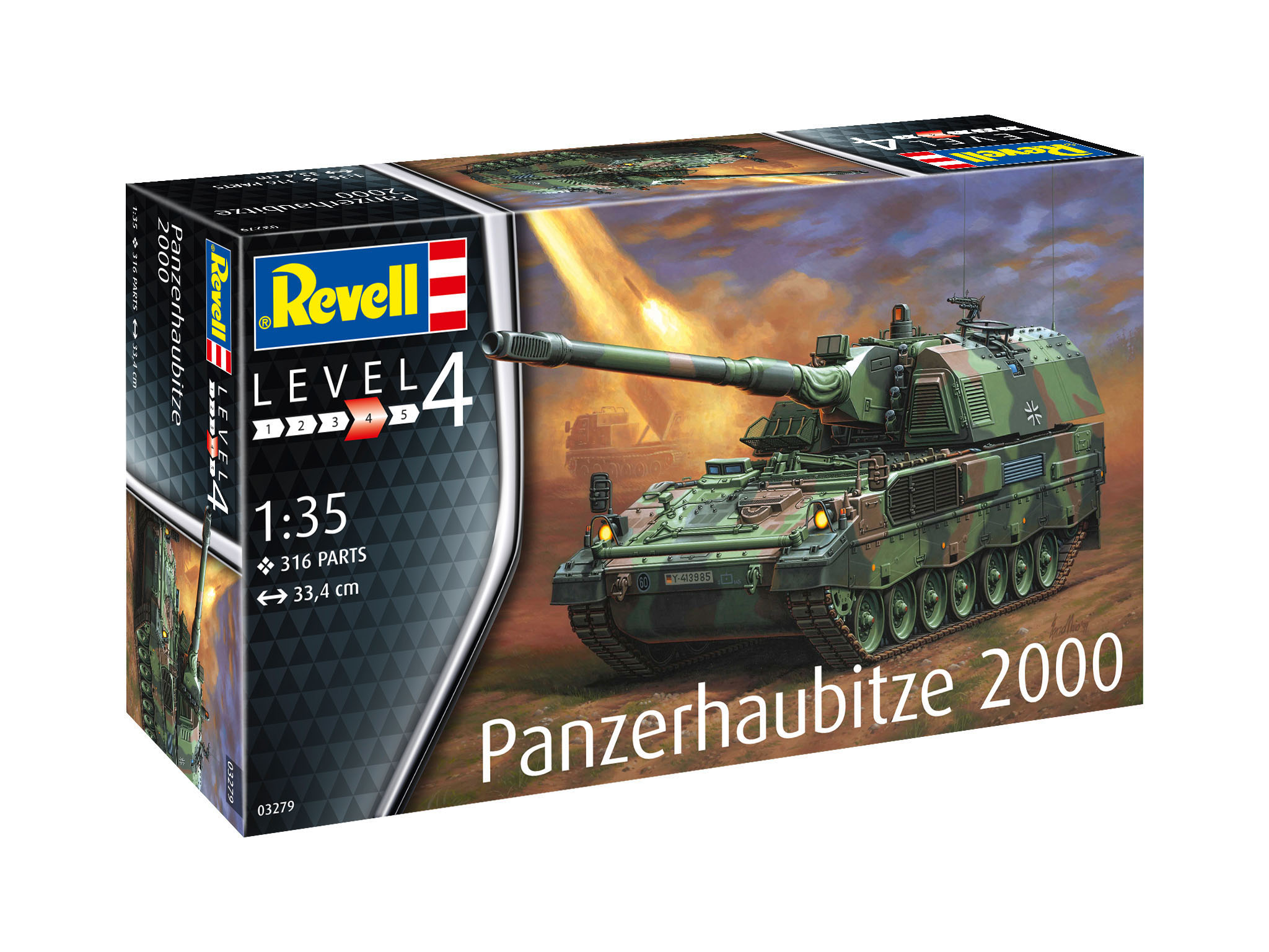 REVELL Mehrfarbig Bausatz, 2000 Panzerhaubitze