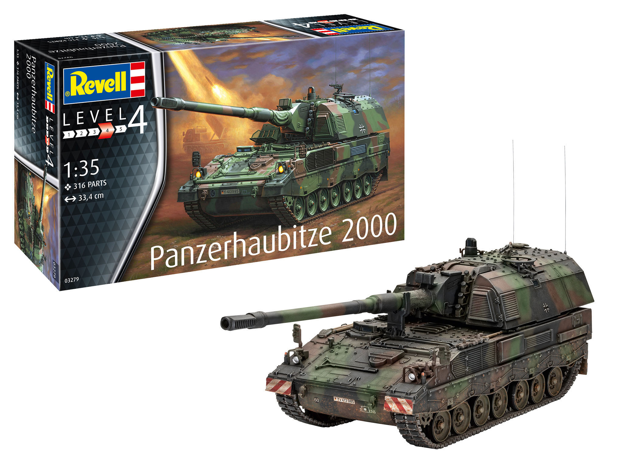 REVELL Mehrfarbig Bausatz, 2000 Panzerhaubitze