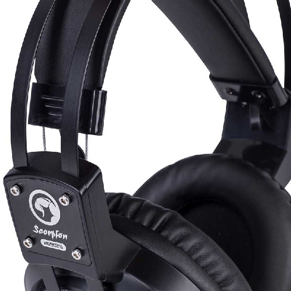 Auriculares gaming - Scorpion MA-HG9028, Surround 7.1, Luz LED, Negro / Rojo