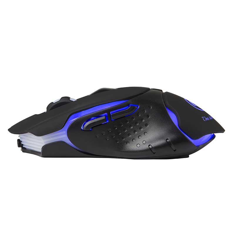 Pack Ratón gaming + Alfombrilla - Scorpion MA-M309+G7, 2400 DPI, Luz led, negro