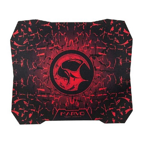 Pack Ratón gaming + Alfombrilla - Scorpion MA-M416+G1, 2400 DPI, Luz led, negro/rojo
