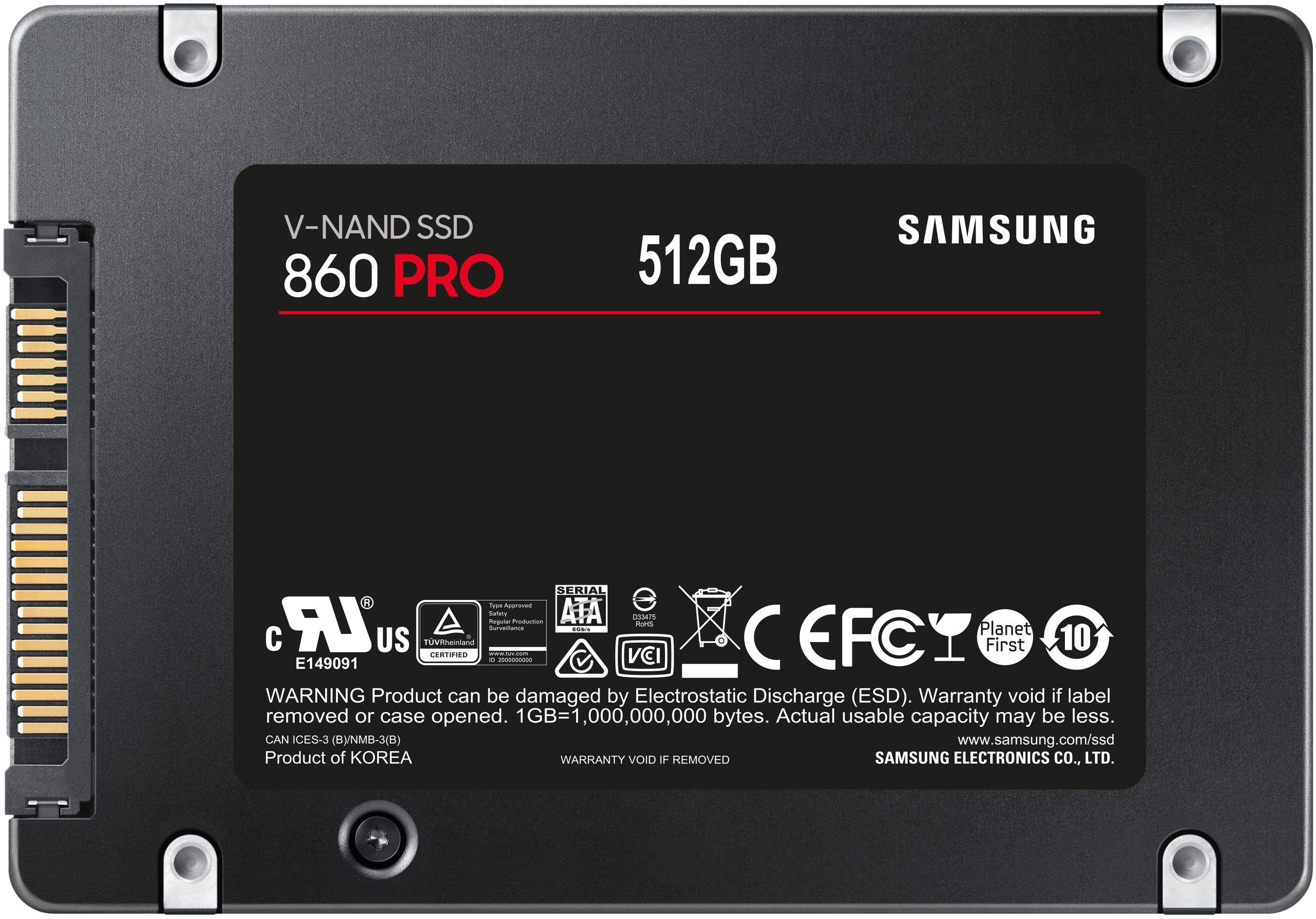 GB 860 512 Gbps, SSD intern 6 SATA SAMSUNG PRO Zoll, Retail, 2,5 Festplatte