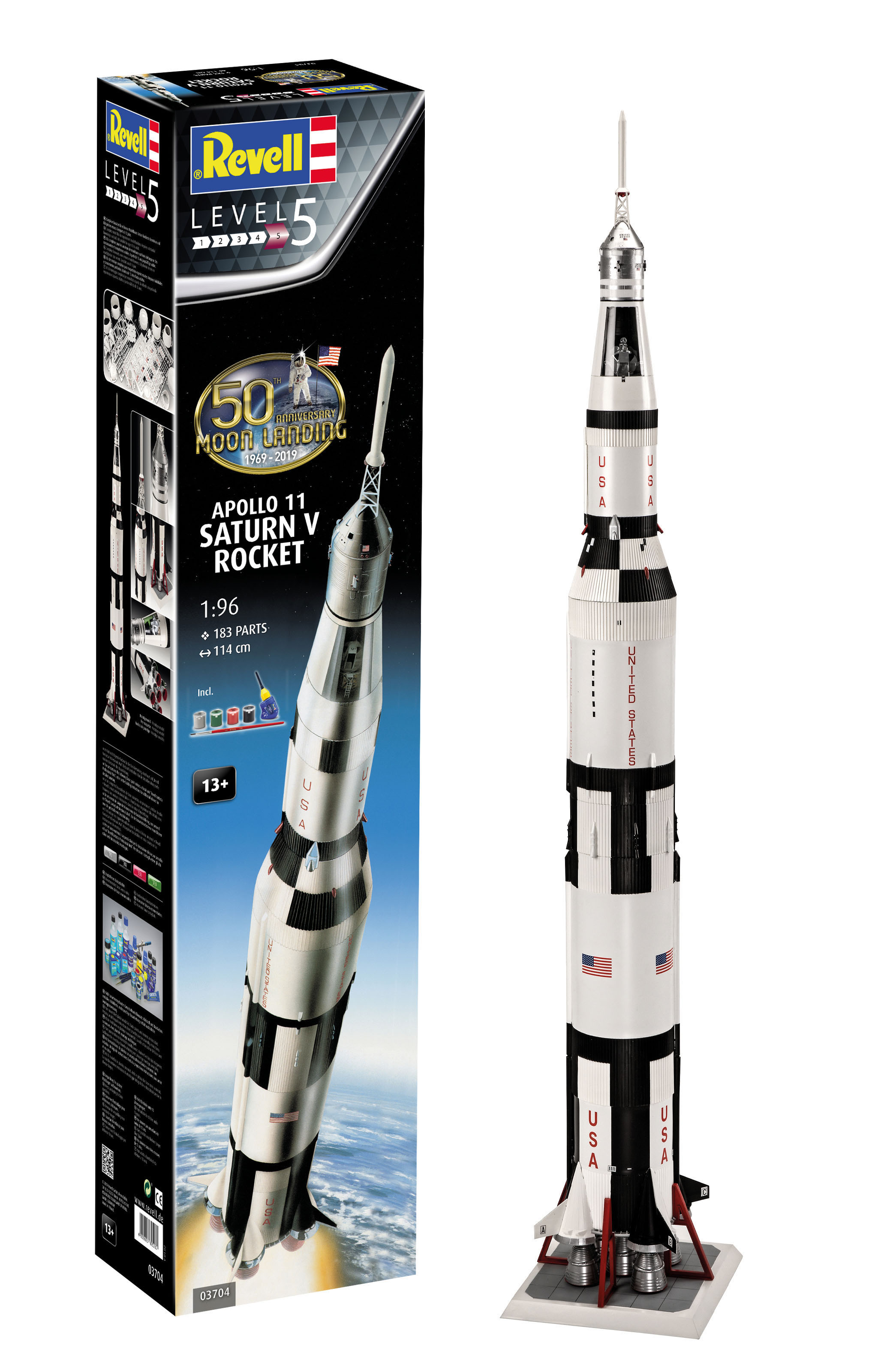 REVELL Saturn Bausatz, Mehrfarbig Rakete Apollo V 11