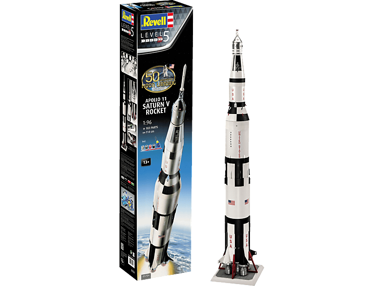 REVELL Bausatz, 11 V Rakete Mehrfarbig Saturn Apollo