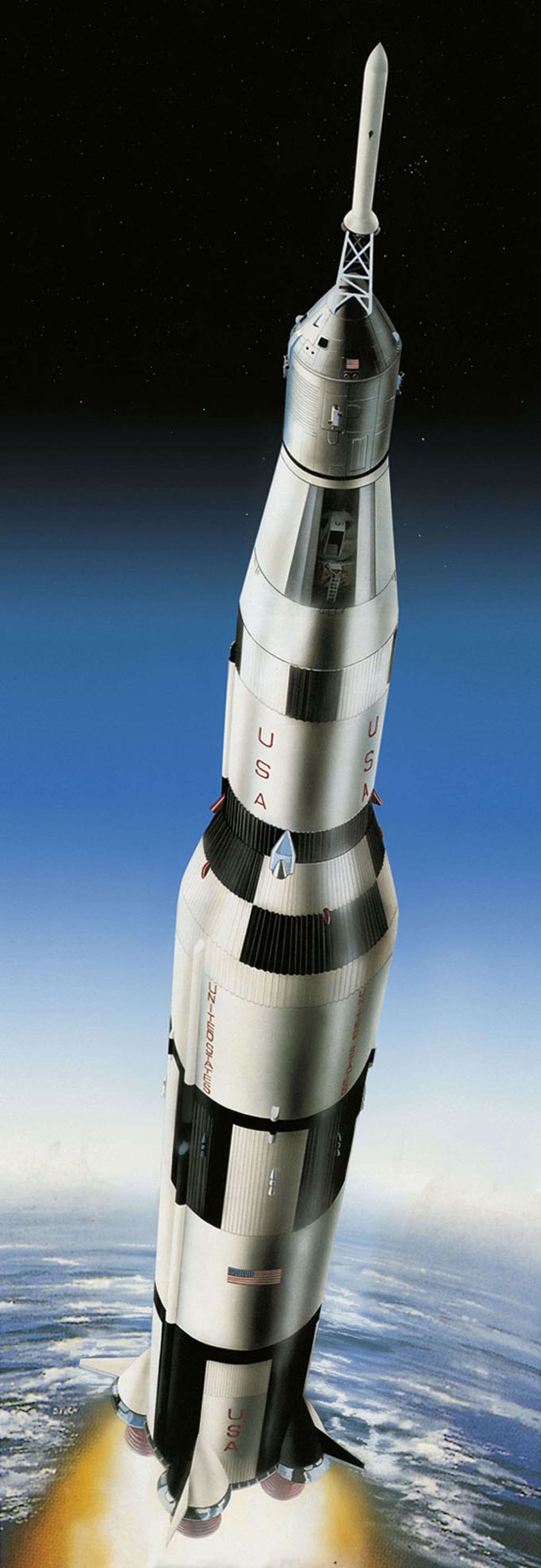 REVELL Bausatz, 11 V Rakete Mehrfarbig Saturn Apollo