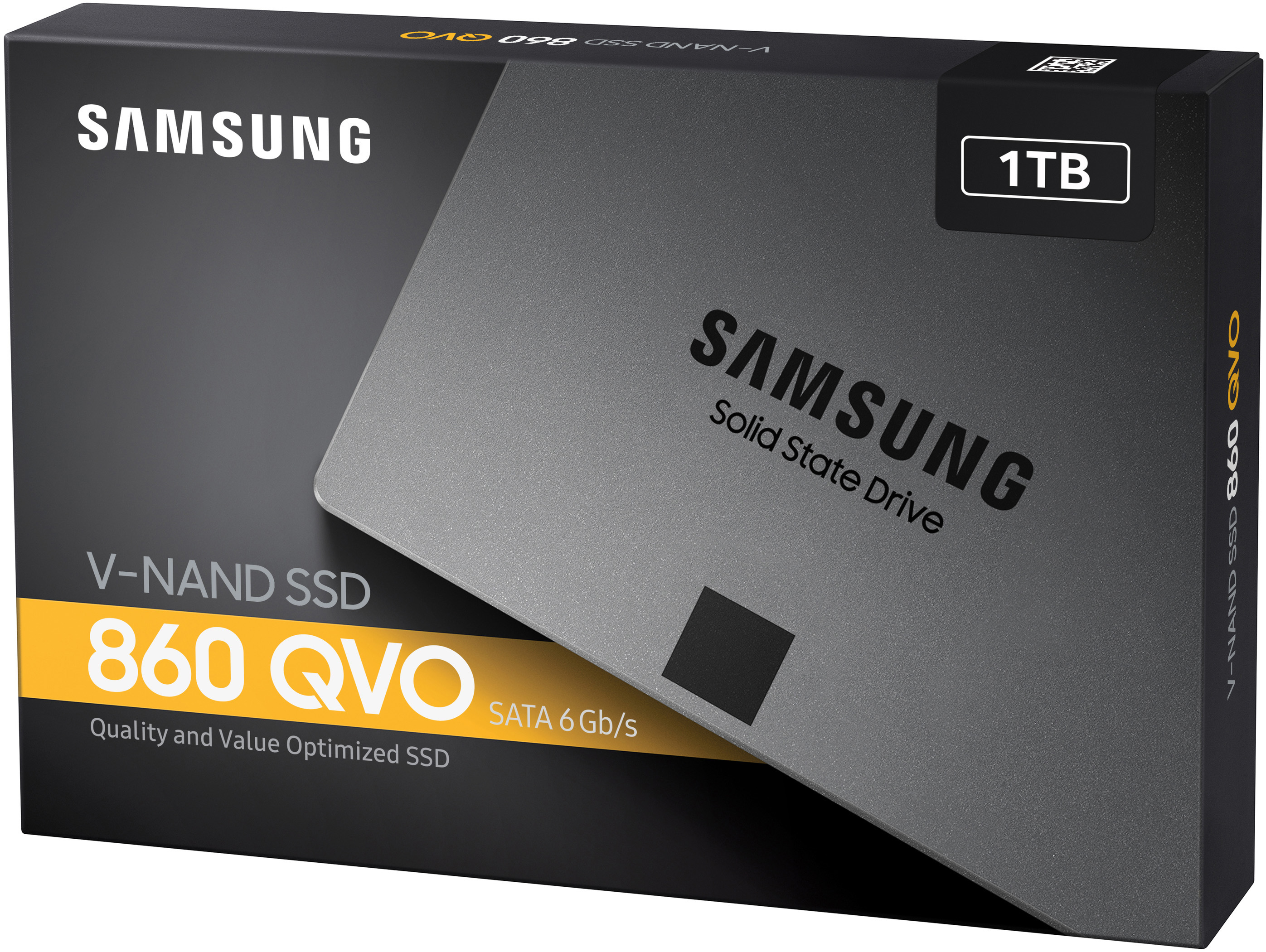 SAMSUNG 860 QVO Festplatte, 1 TB SSD SATA 6 Gbps, 2,5 Zoll, intern