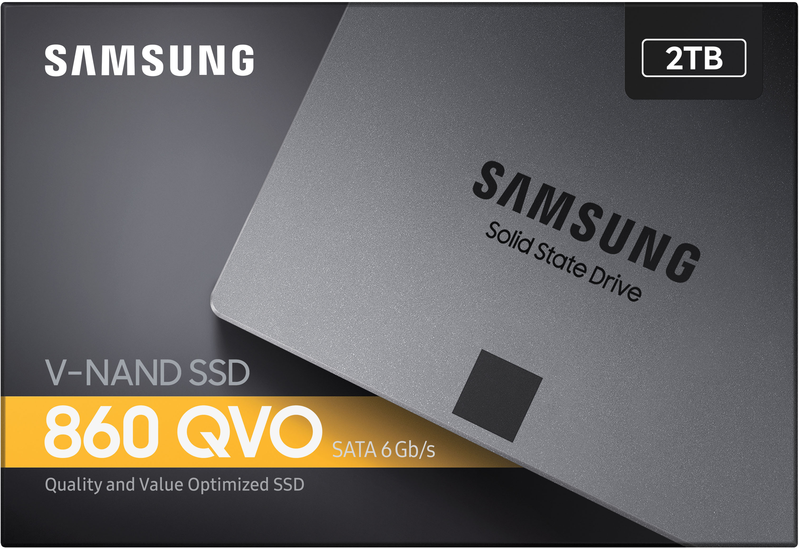 SAMSUNG 860 QVO Festplatte, 2 TB SSD SATA 3 Gbps, 2,5 Zoll, intern