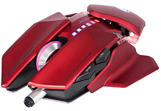 Ratón gaming - Scorpion MA-G980 RD, 6000 DPI, Botones macro, RGB, Rojo