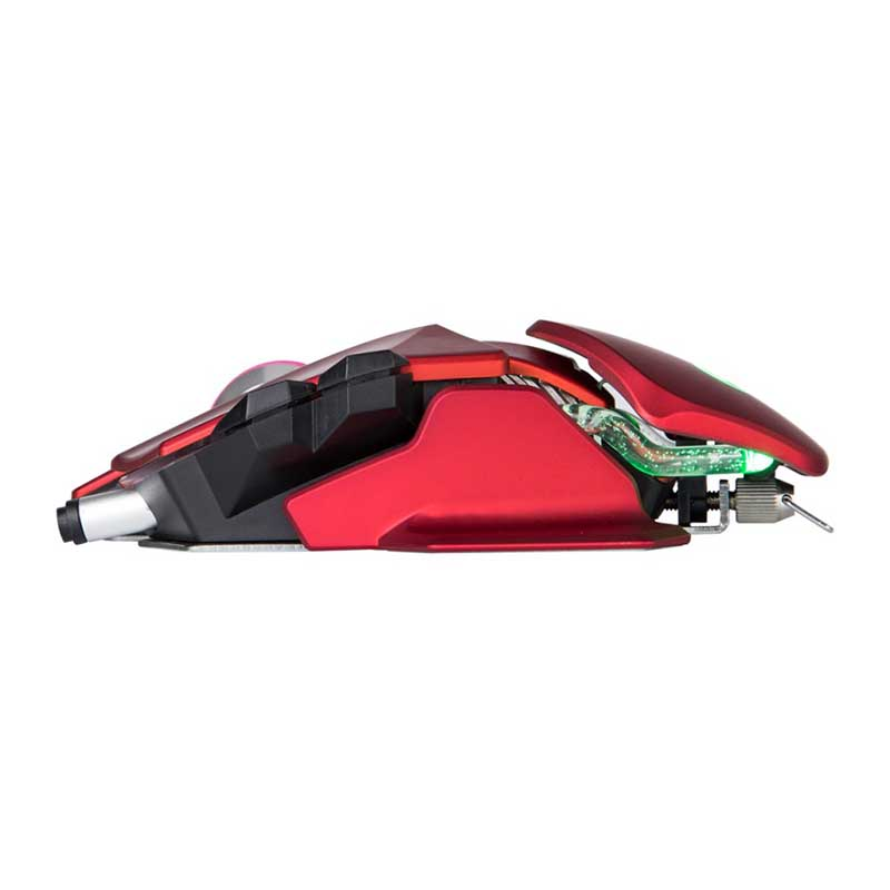 Ratón gaming - Scorpion MA-G980 RD, 6000 DPI, Botones macro, RGB, Rojo