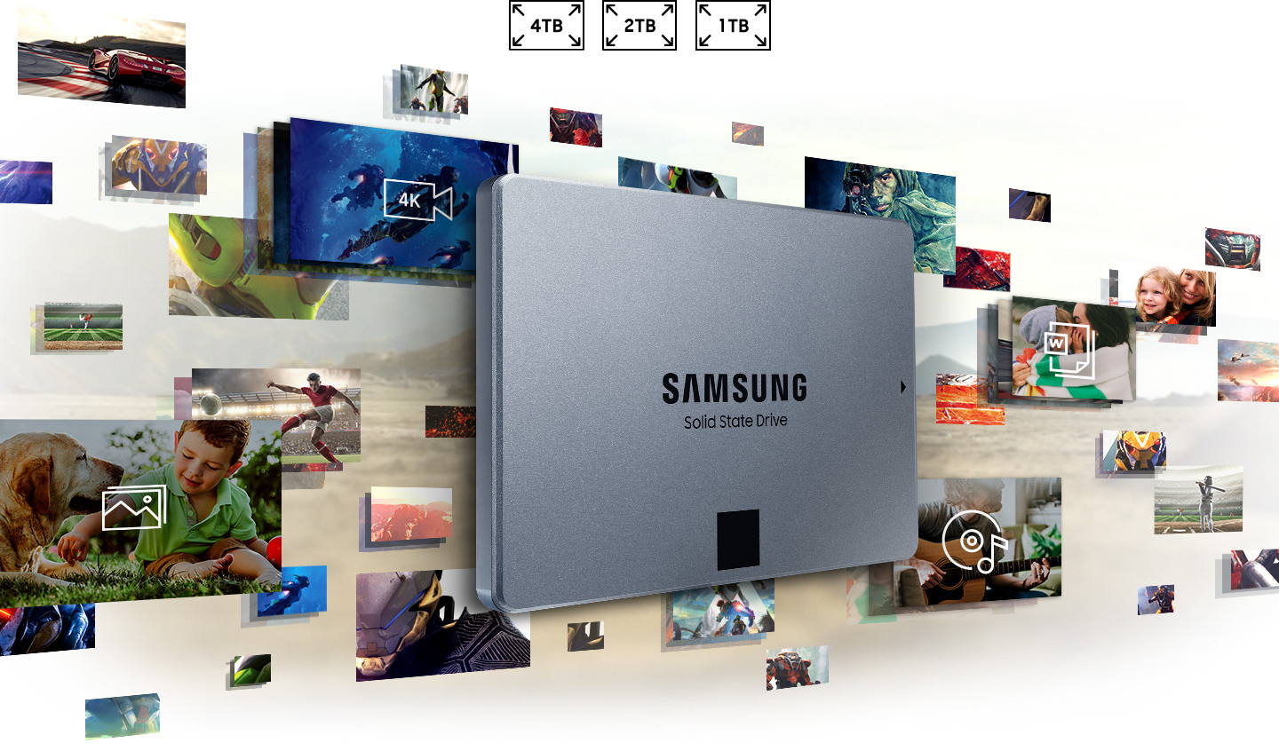 SAMSUNG 860 QVO Festplatte, 2 TB SSD SATA 3 Gbps, 2,5 Zoll, intern