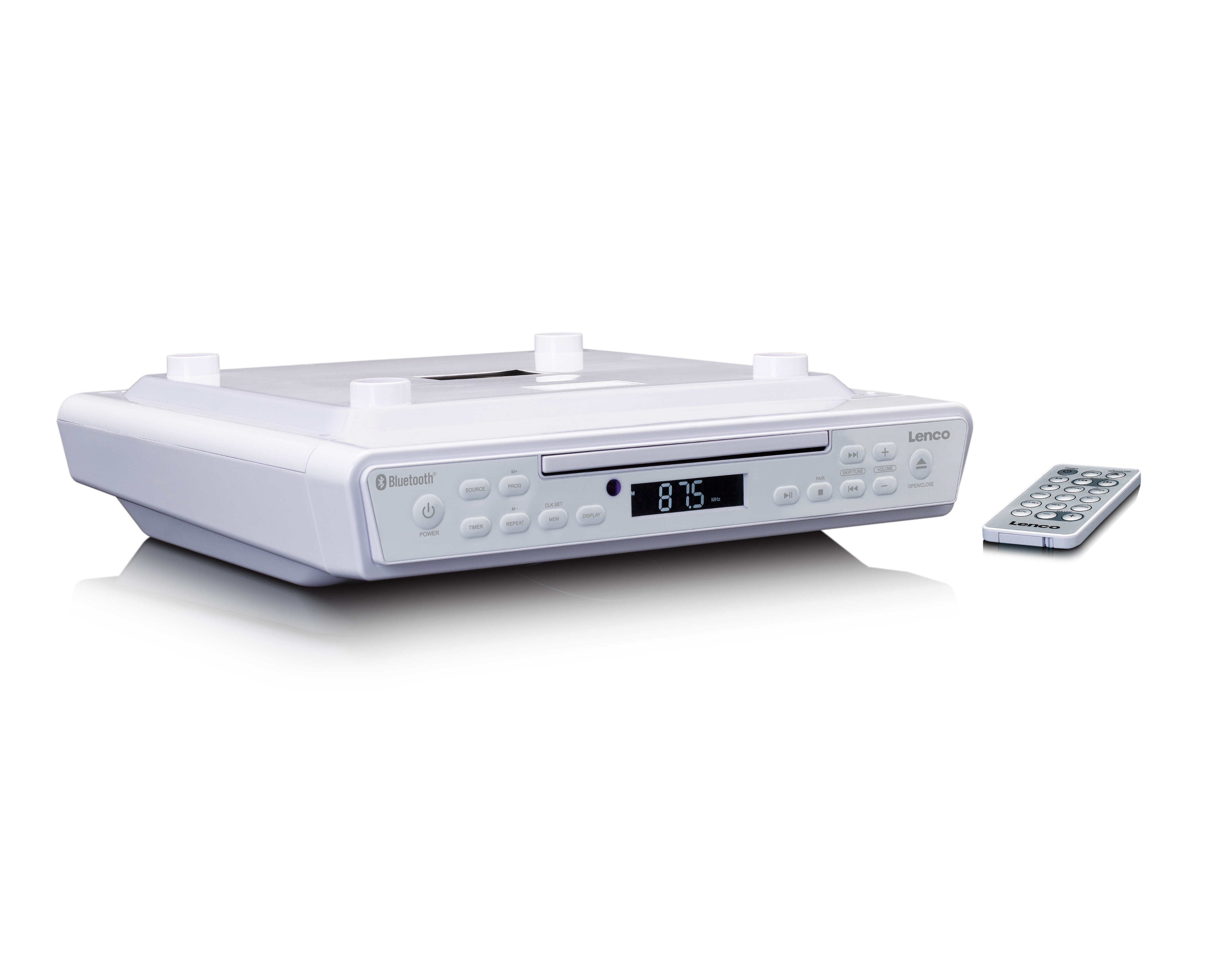 LENCO KCR-150 Küchenradio, PLL, FM, Weiß Bluetooth