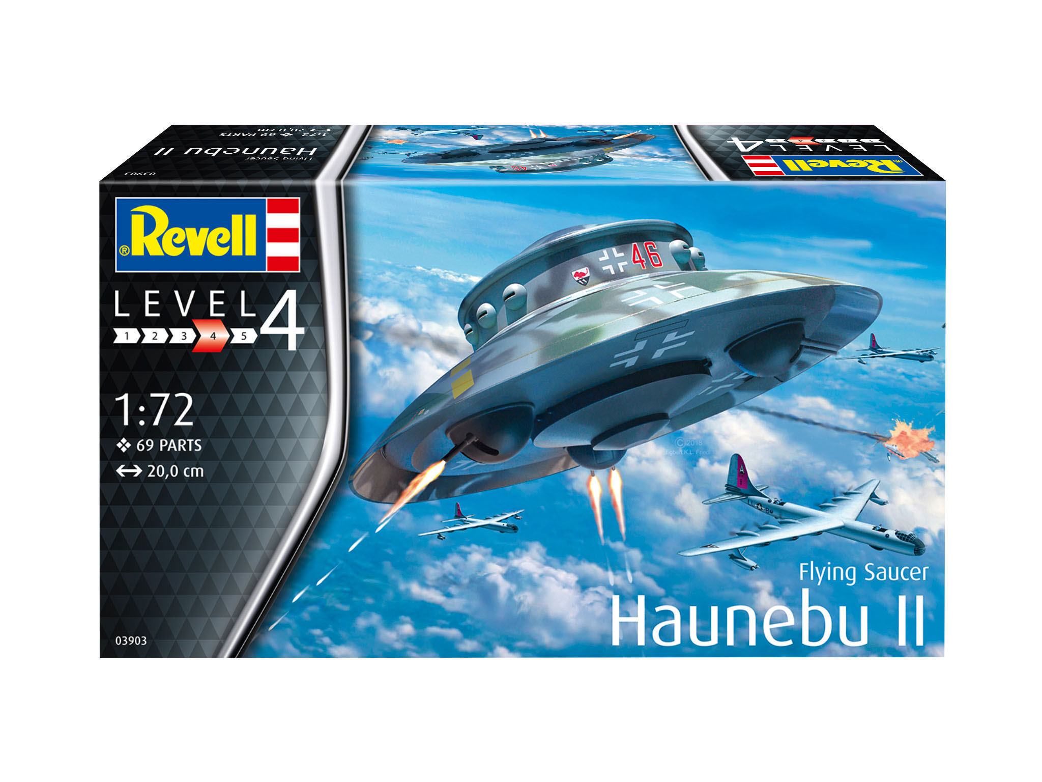 REVELL Flying Saucer Haunebu II Modellbausatz, Mehrfarbig