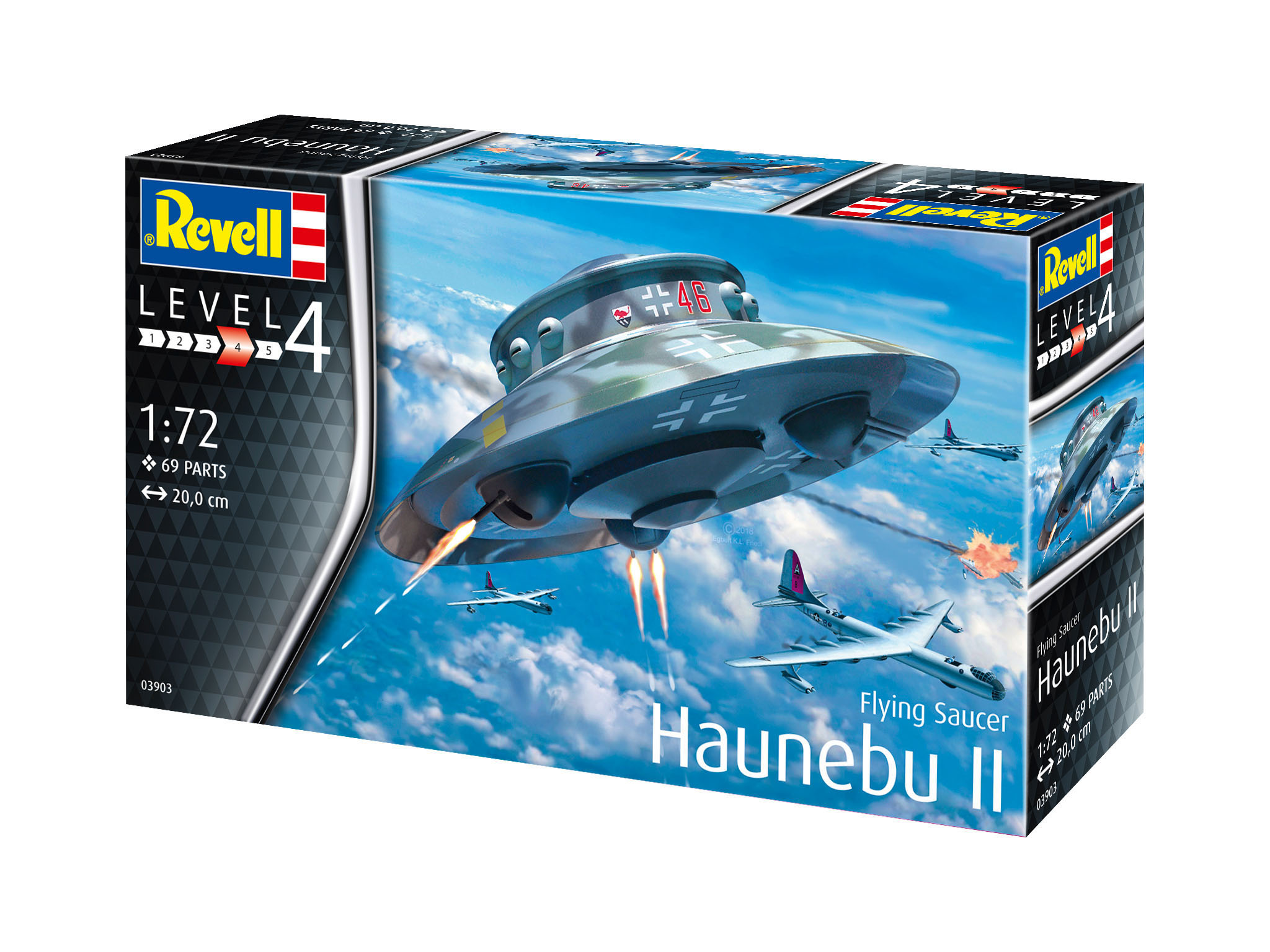 REVELL Flying Saucer Haunebu II Modellbausatz, Mehrfarbig