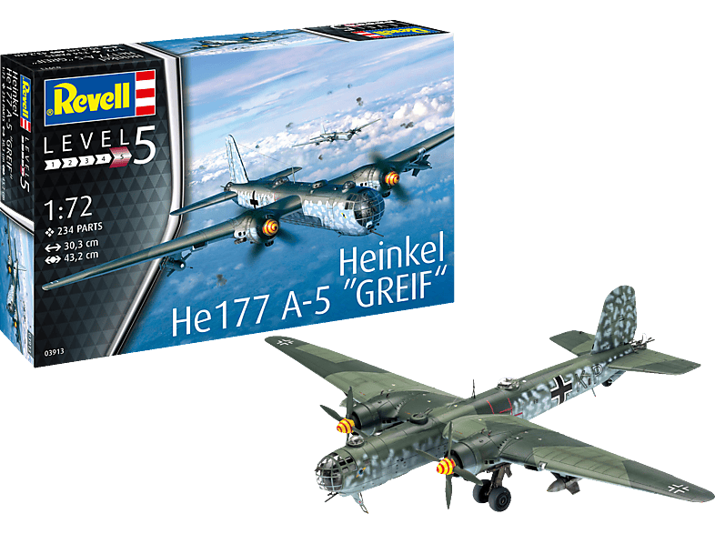 REVELL Heinkel HE177 A-5 Greif Bausatz, Mehrfarbig