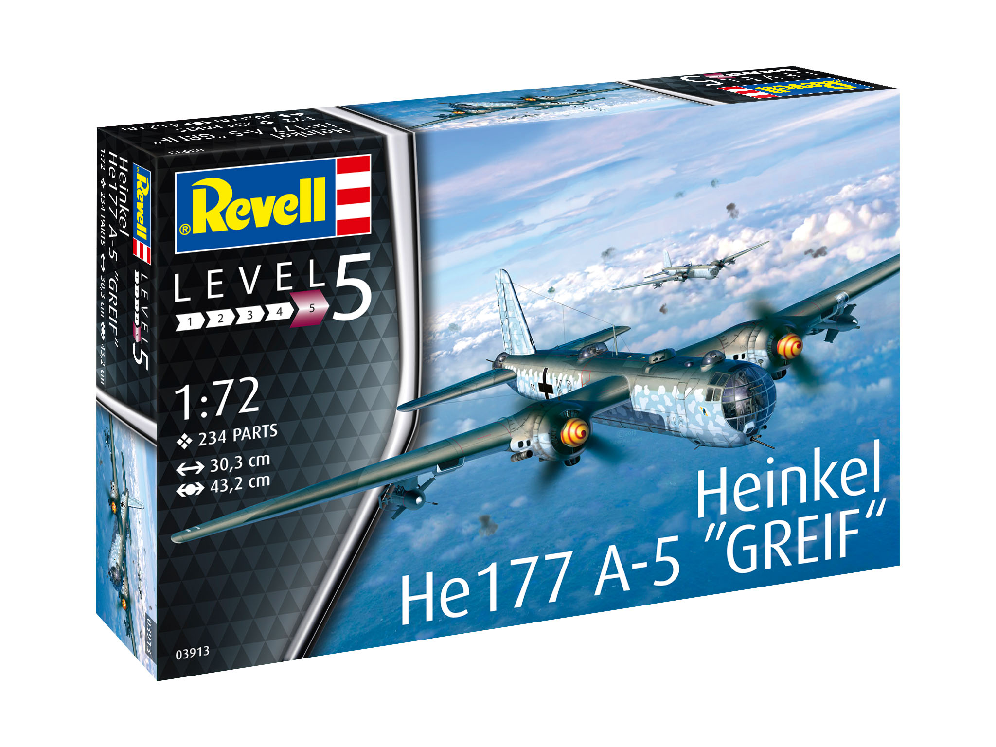REVELL Heinkel Mehrfarbig Greif Bausatz, A-5 HE177