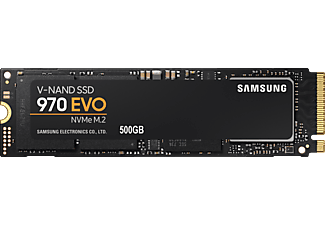 SAMSUNG 970 EVO Festplatte Retail, 500 GB SSD M.2 via NVMe, intern