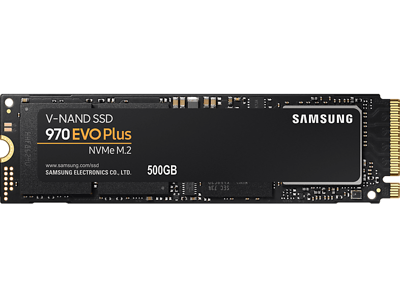 SSD NVMe, 500 970 GB SAMSUNG Retail, intern EVO Festplatte via Plus M.2