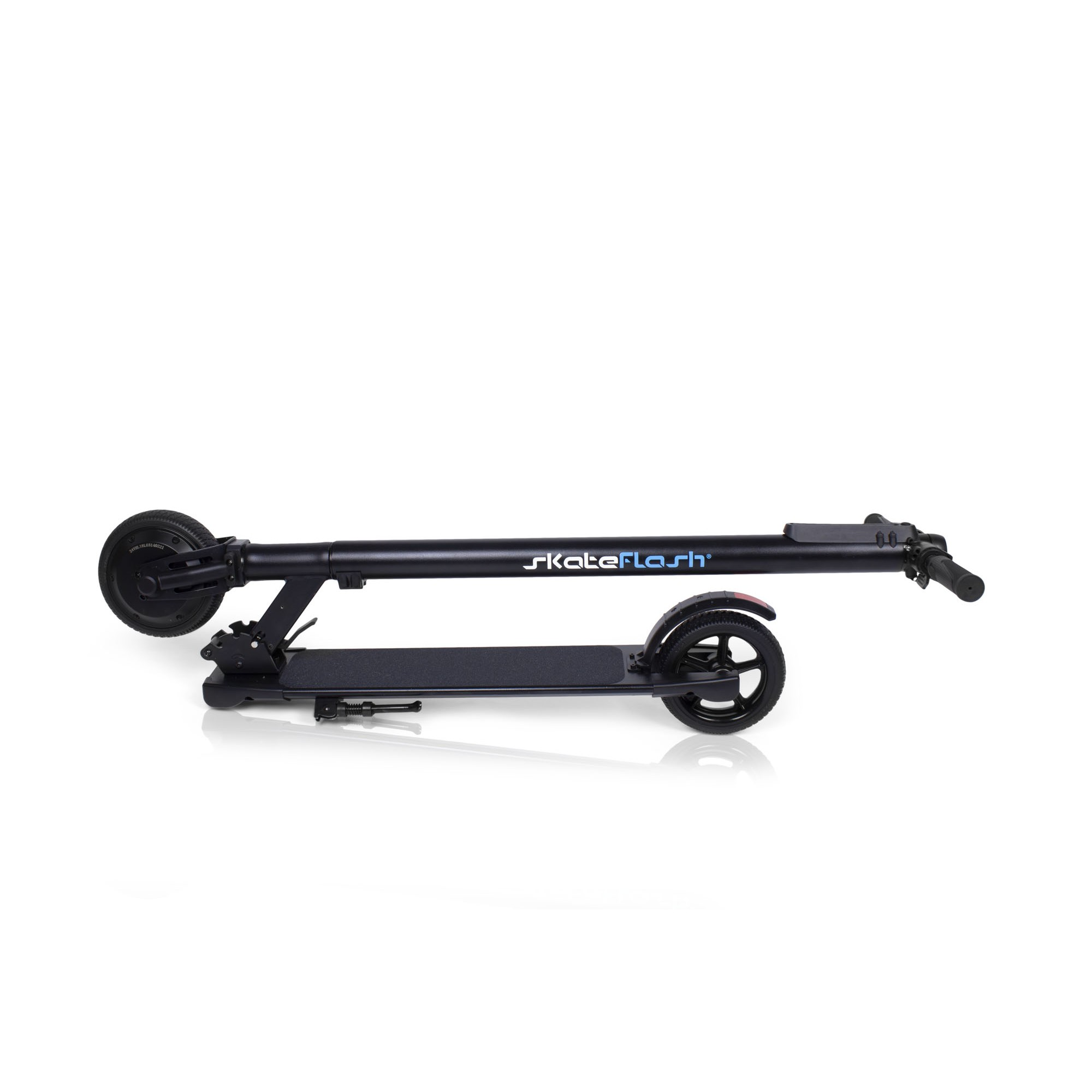 Patinete eléctrico - Skateflash Tube Black, 350 W, Autonomia 10 Km, 25 Km/h, Negro