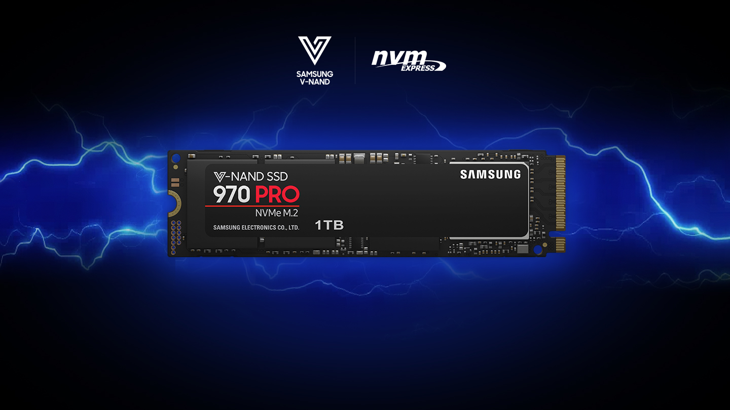 SAMSUNG 970 Pro Festplatte Retail, 1 TB SSD M.2 via NVMe, intern
