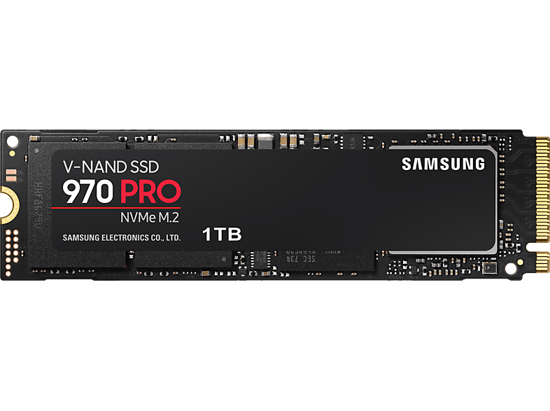 SAMSUNG 970 Pro Festplatte Retail, 1 TB SSD M.2 via NVMe, intern