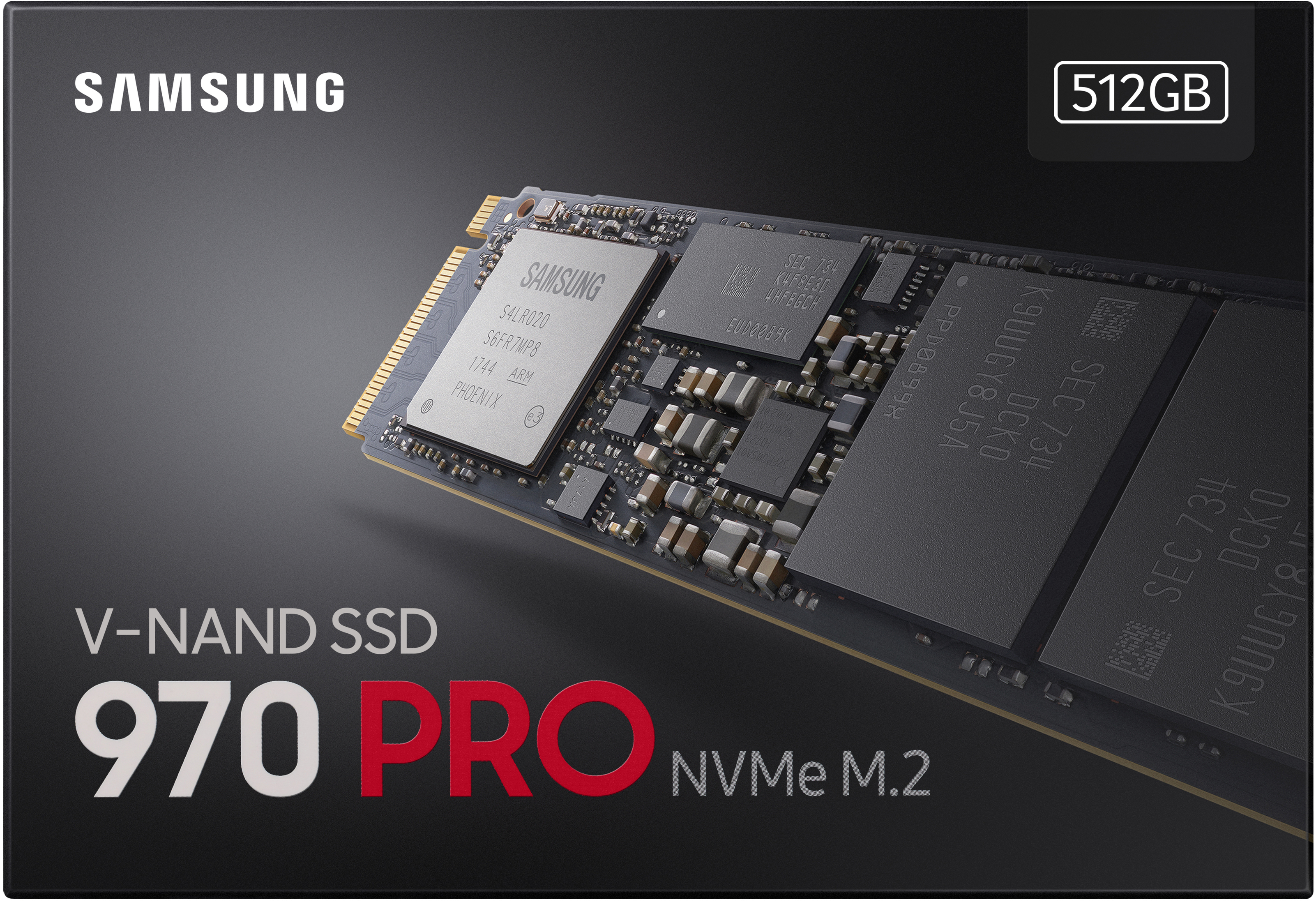 SAMSUNG 970 Pro Festplatte Retail, 512 GB SSD M.2 via NVMe, intern