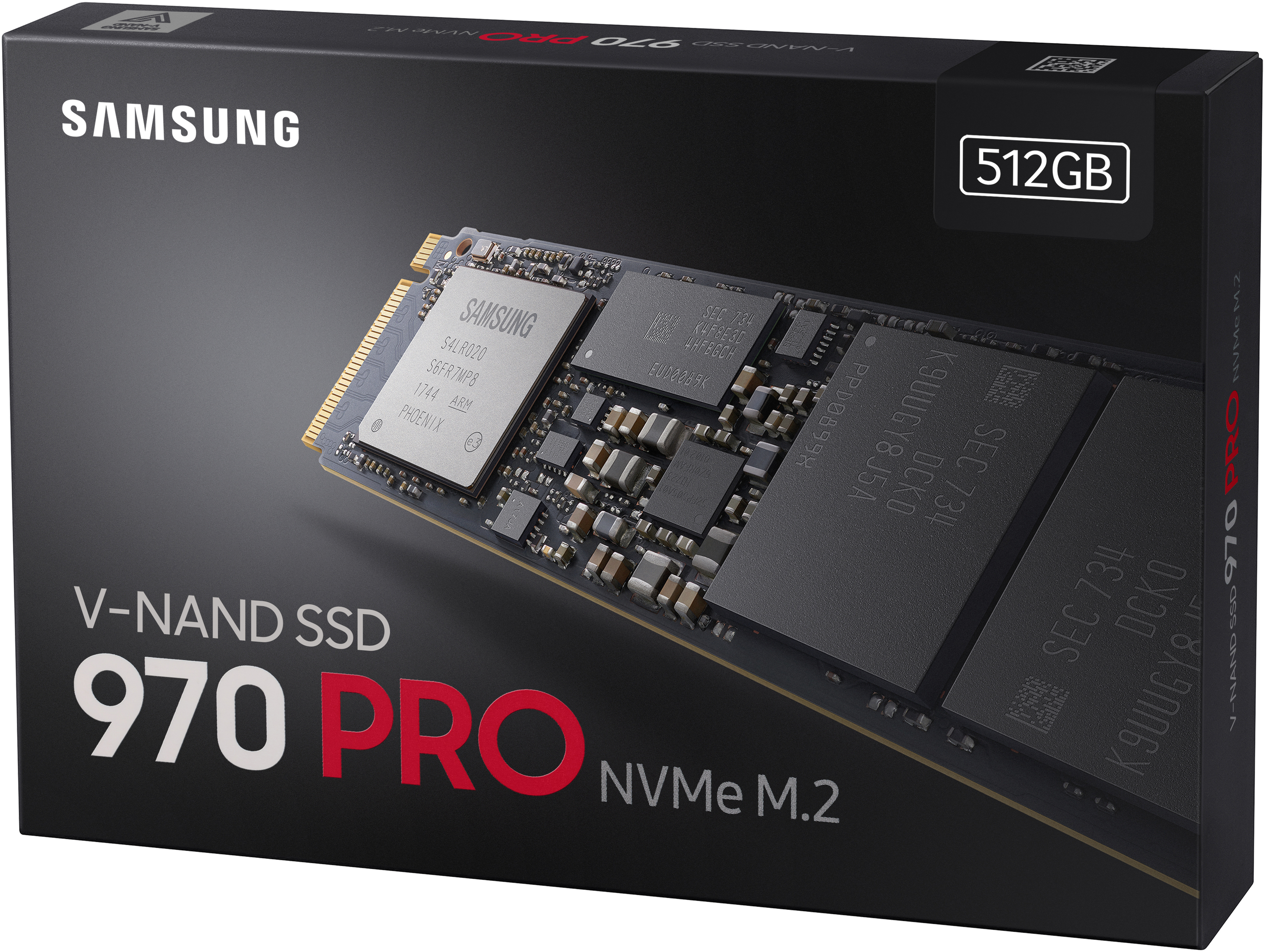 SAMSUNG 970 Pro Festplatte Retail, 512 GB SSD M.2 via NVMe, intern