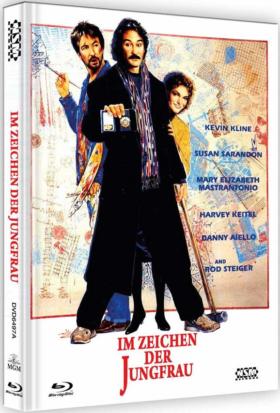 DVD-Cover mit Schauspielern, Titel auf Deutsch: 'Im Zeichen der Jungfrau'.