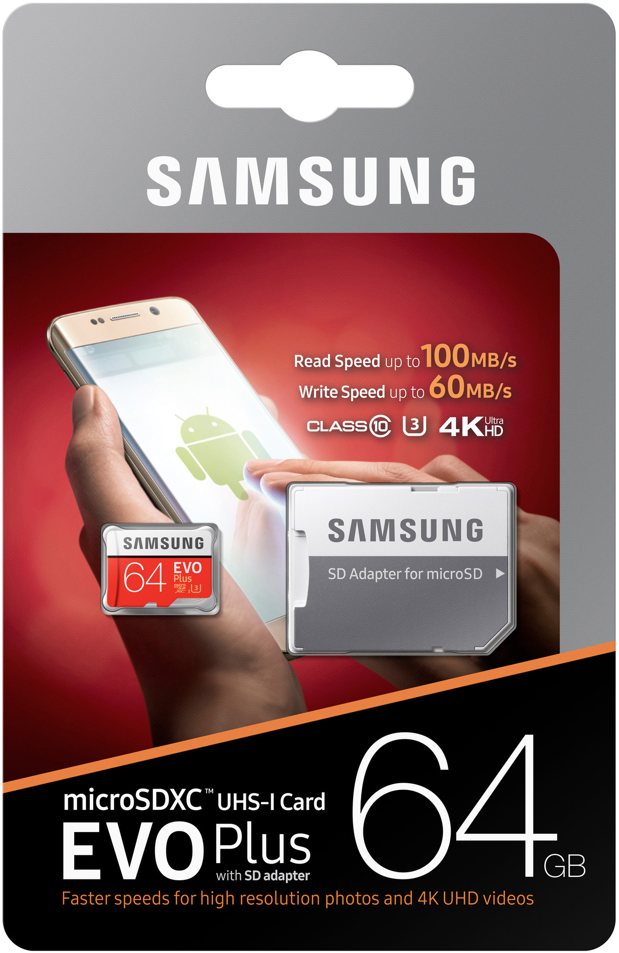 SAMSUNG Evo Plus, Micro-SDXC Speicherkarte, 64 GB, 100 MB/s
