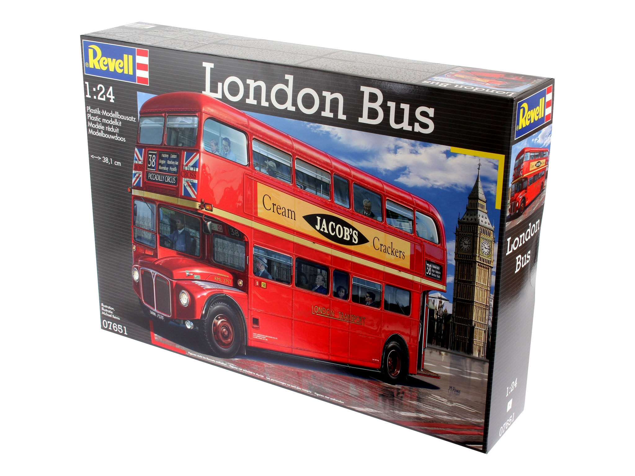 London Mehrfarbig Bausatz, 07651 REVELL Bus