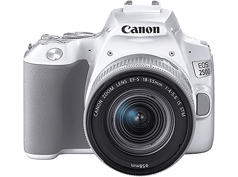 CANON EOS 250D Fehér fényképezőgép, 18-55 mm EF-S IS STM objektív CP EU26 (3458C001)