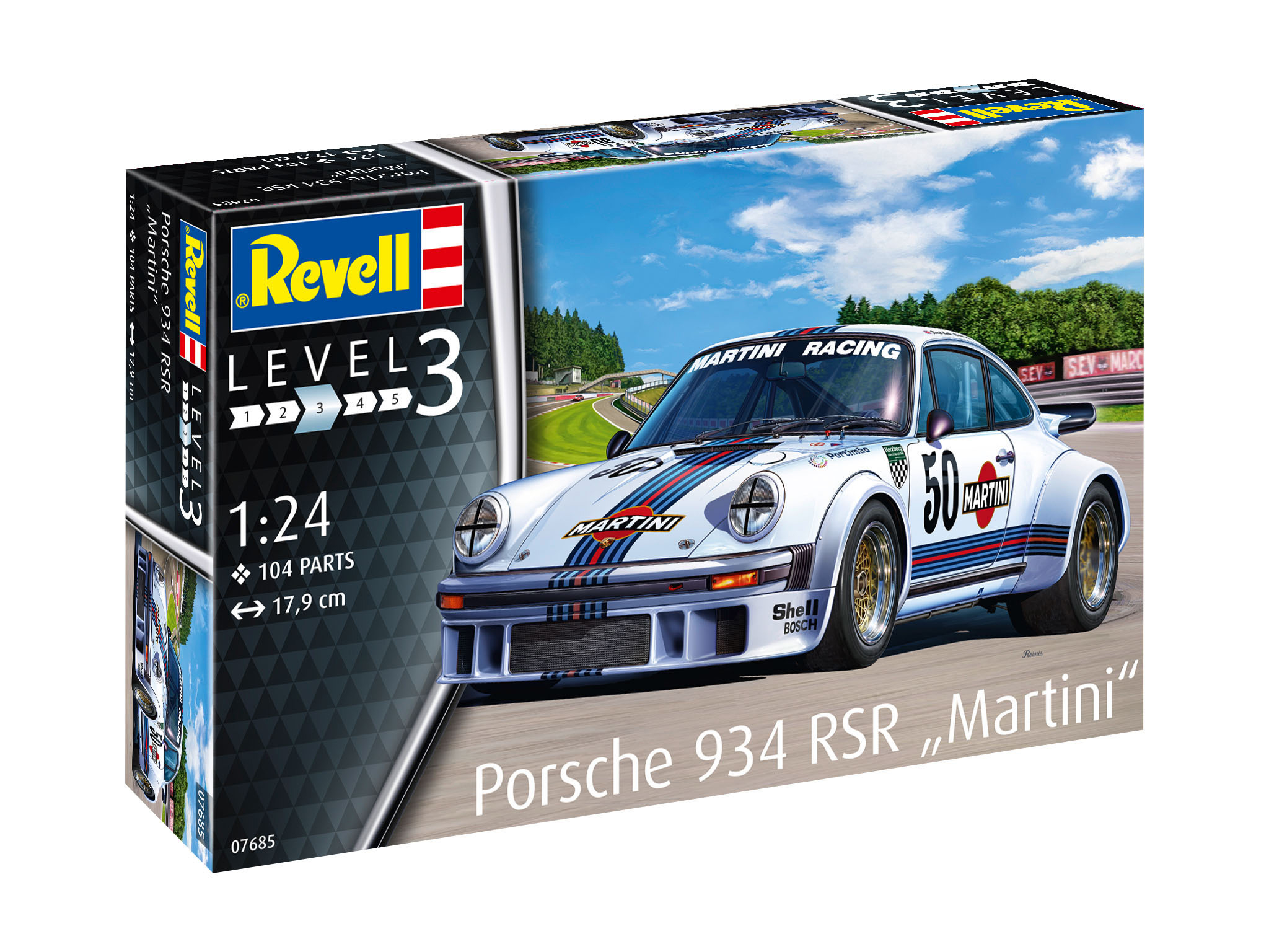 934 Mehrfarbig 07685 Martini RSR REVELL Bausatz, Porsche