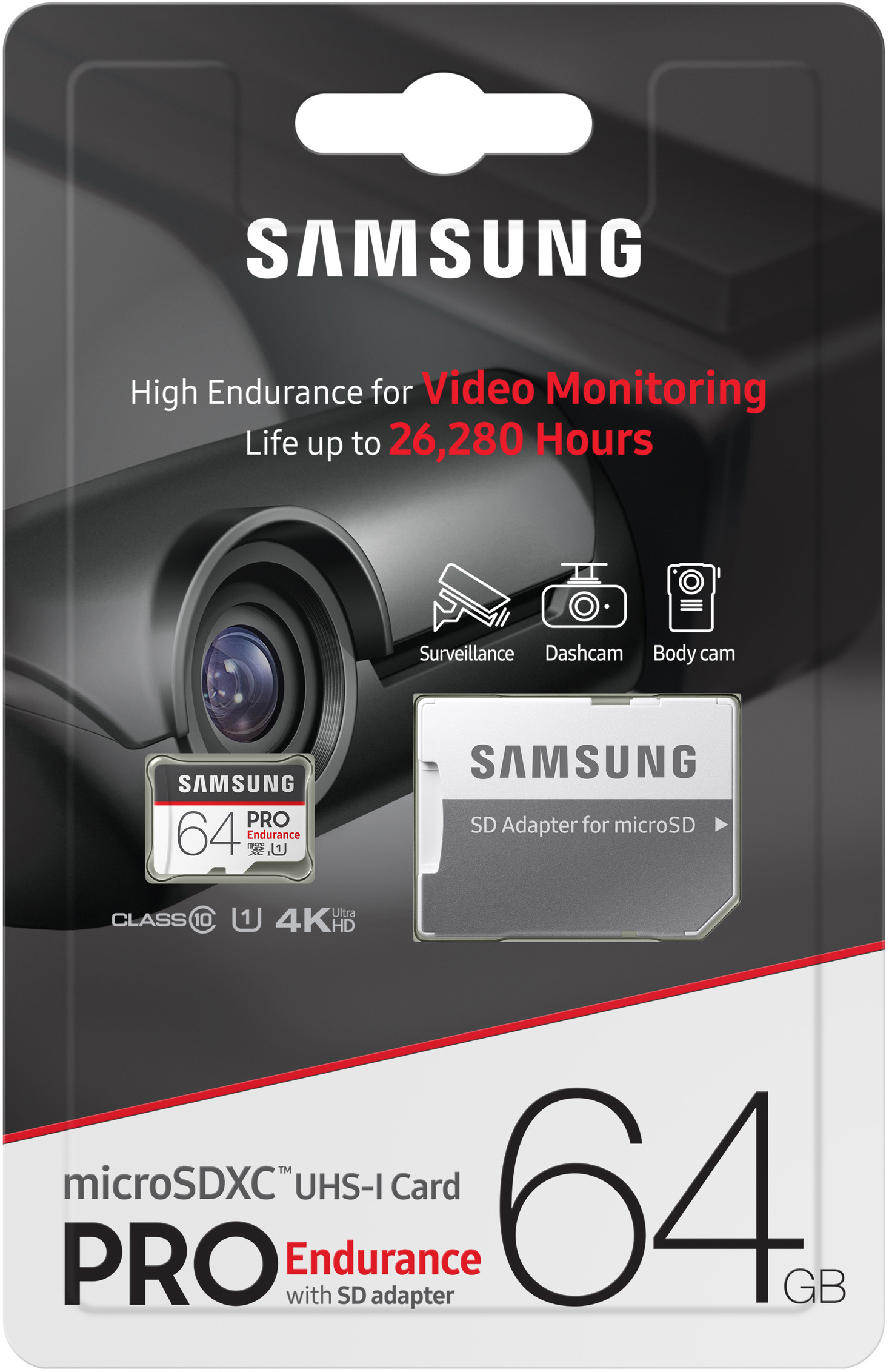 SAMSUNG PRO Endurance, Micro-SDXC, Micro-SDHC Speicherkarte, 64 GB, 100 MB/s