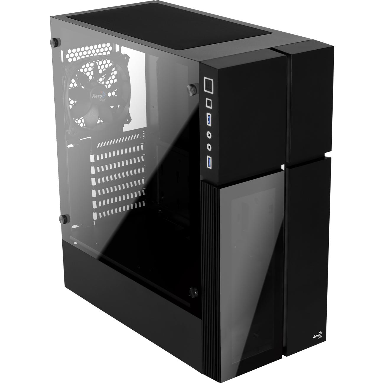 AEROCOOL Playa PC-Gehäuse, Schwarz