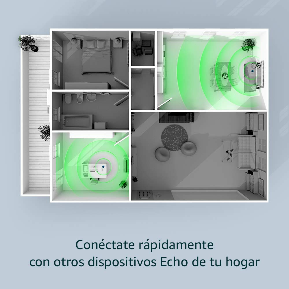 Altavoz inteligente - Echo Characoal, 2da Generación, Asistente Alexa, Negro