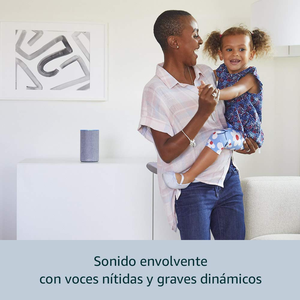 Altavoz inteligente - Echo Characoal, 2da Generación, Asistente Alexa, Negro