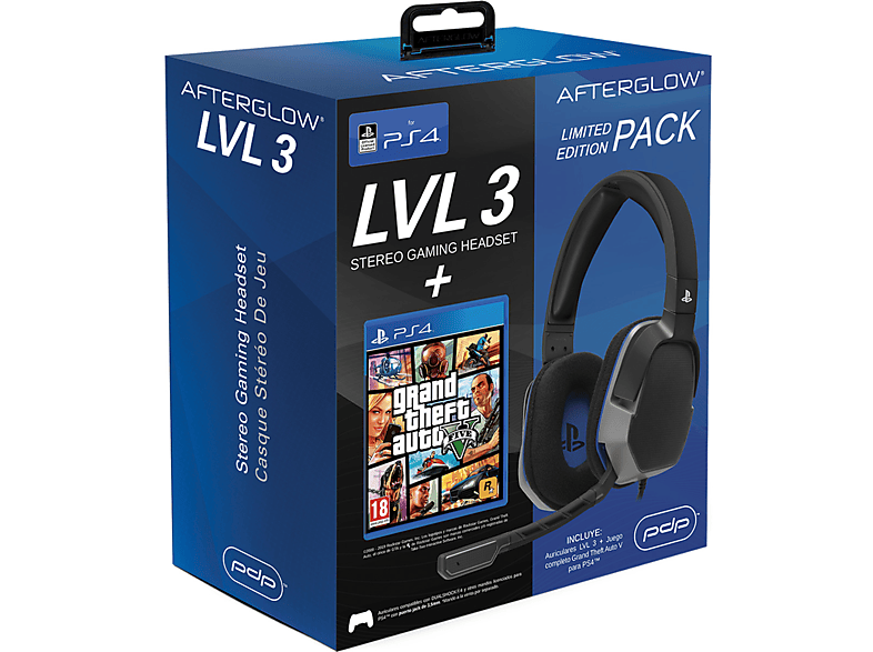 Auriculares Stereo Afterglow LVL 3 + Grand Theft Auto V PS4