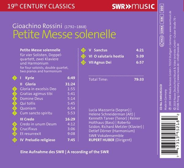 CD-Cover mit deutschem Text, Noten und dem Logo SWR<gt/><gt/>Music.