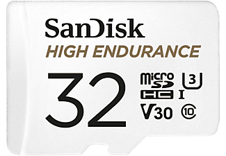 SANDISK High Endurance UHS-I - Micro-SDHC-Cartes mémoire  (32 GB, 100 MB/s, Blanc)